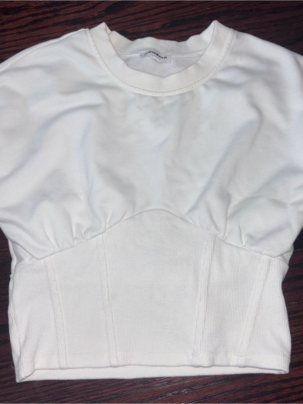 superdown White Bustier-Style Cropped Top
